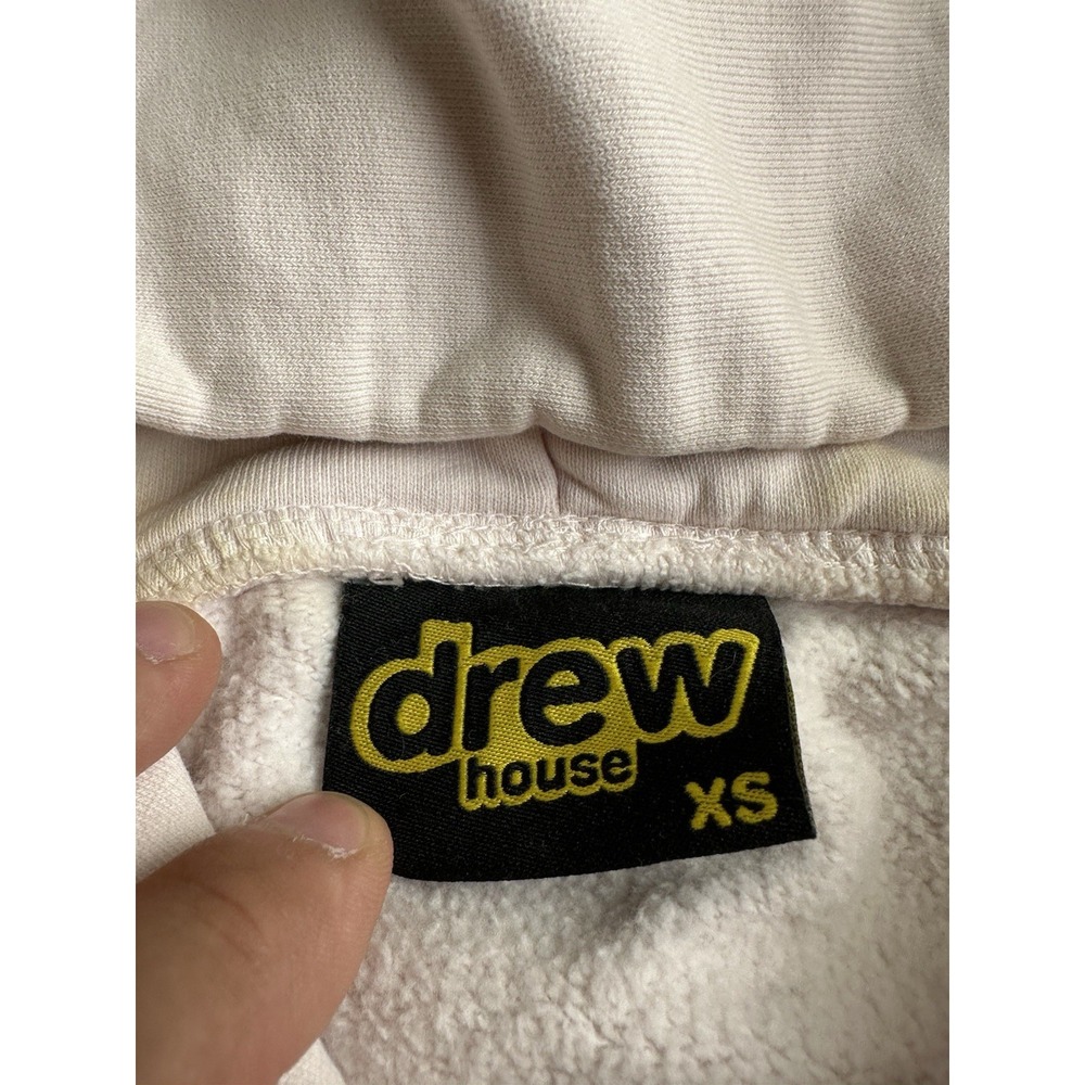 Drew House Mascot Smiley Logo Cream Pullover Hoodie Justin Bieber, Size XS - Picture 3 of 12